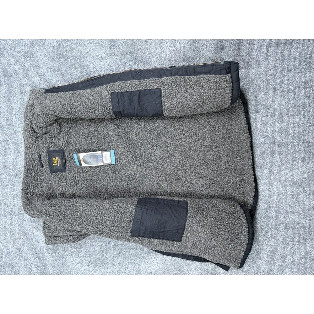 Lee Canvas Sherpa Lined Insulated Workwear Vest Mens XL Black Full-Zip NWT - Picture 5 of 6